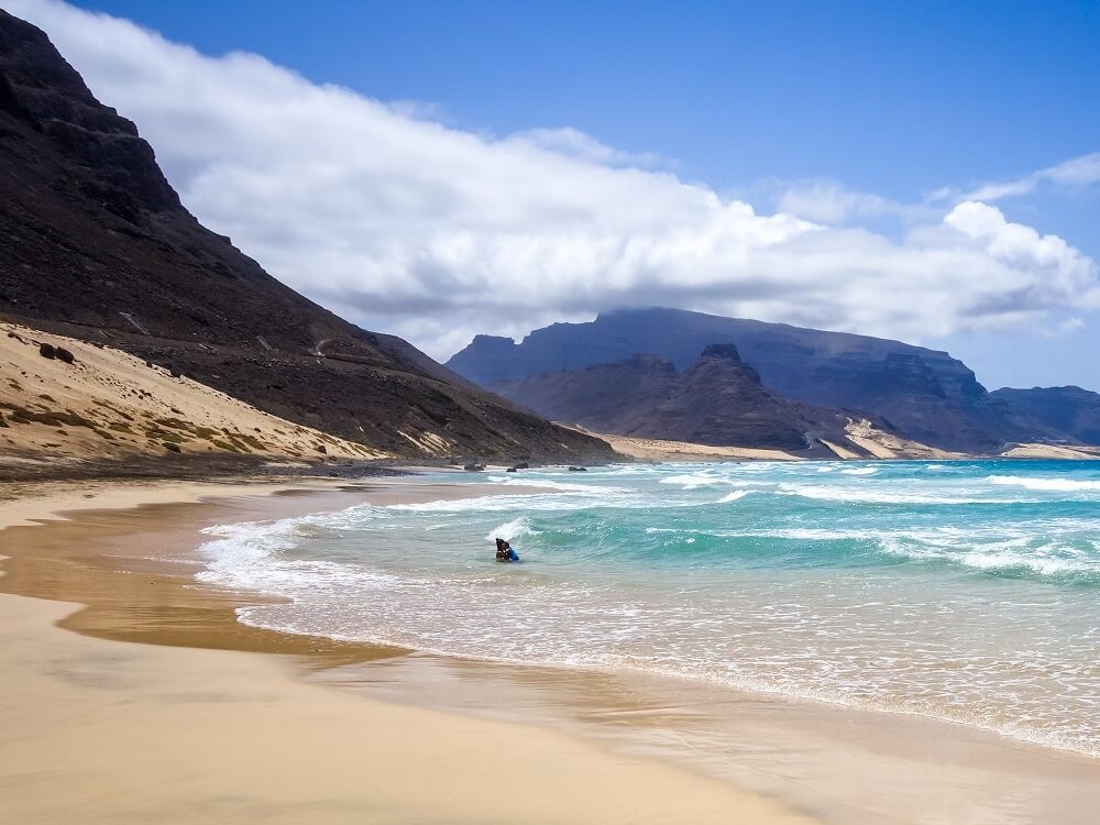 Praia em Cabo Verde